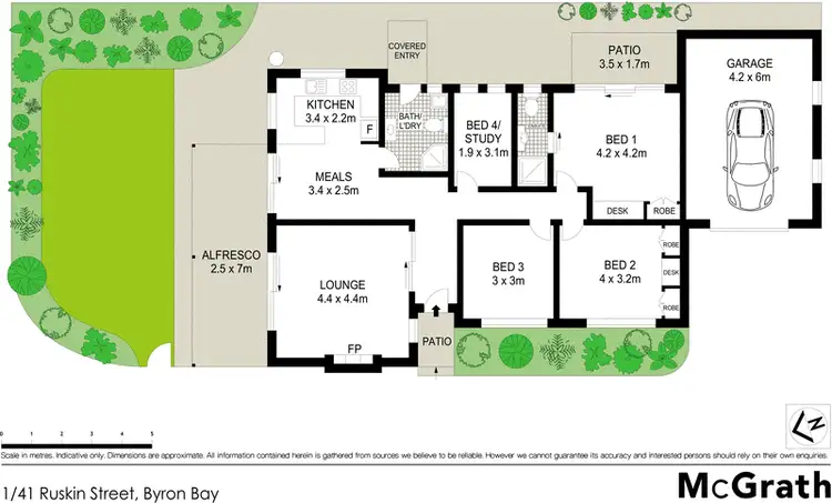 Floorplan of Homely villa listing, 1/41 Ruskin Street, Byron Bay NSW 2481