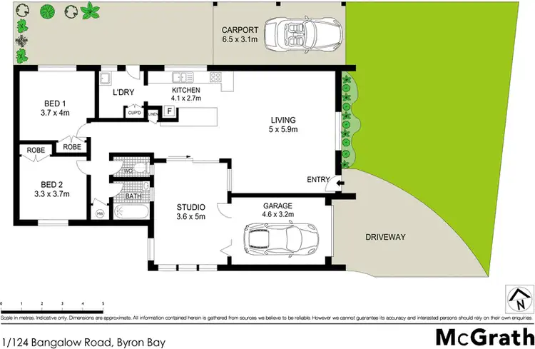 Floorplan of Homely townhouse listing, 1/124 Bangalow Road, Byron Bay NSW 2481