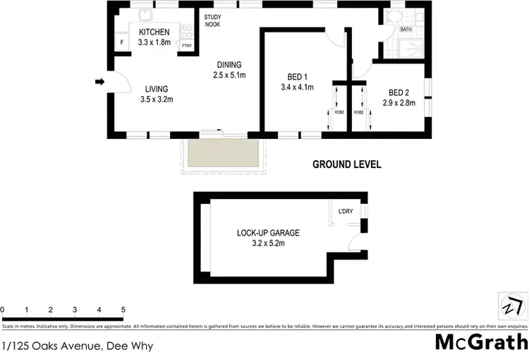 Floorplan of Homely apartment listing, 1/125 Oaks Avenue, Dee Why NSW 2099
