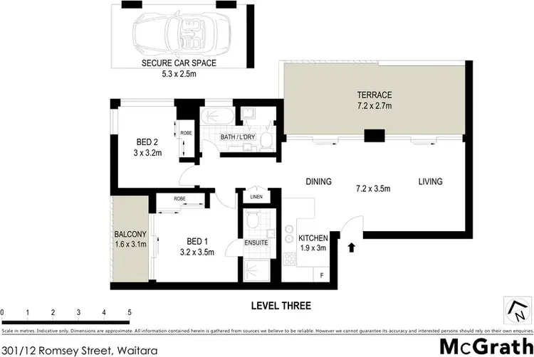 Floorplan of Homely apartment listing, 301/12 Romsey Street, Waitara NSW 2077