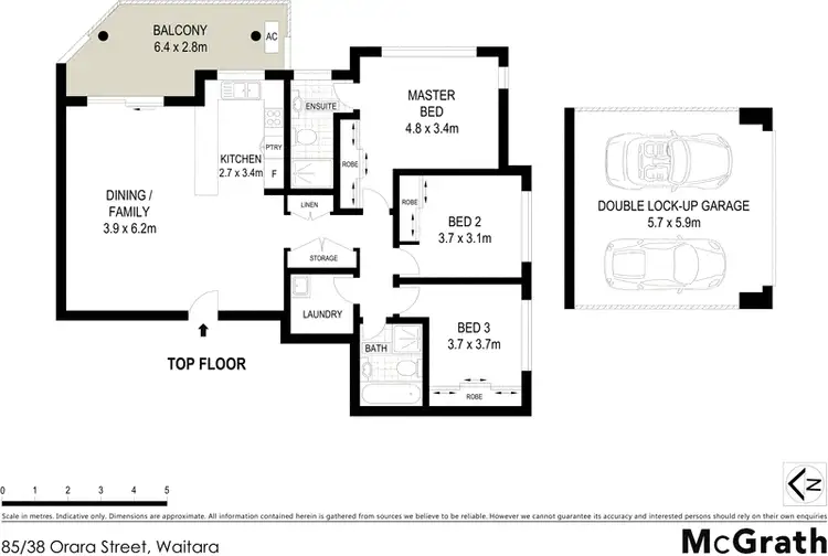Floorplan of Homely apartment listing, 85/38 Orara Street, Waitara NSW 2077