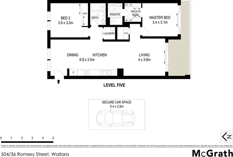 Floorplan of Homely apartment listing, 504/36 Romsey Street, Waitara NSW 2077
