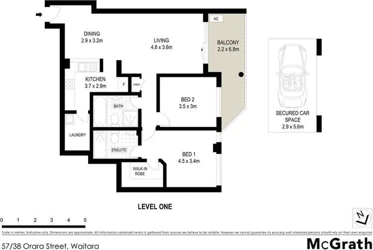 Floorplan of Homely apartment listing, 57/38 Orara Street, Waitara NSW 2077