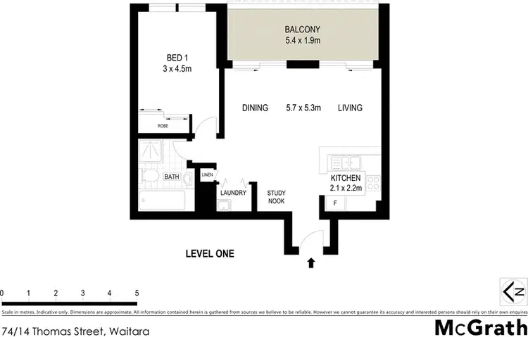 Floorplan of Homely apartment listing, 74/14 Thomas Street, Waitara NSW 2077