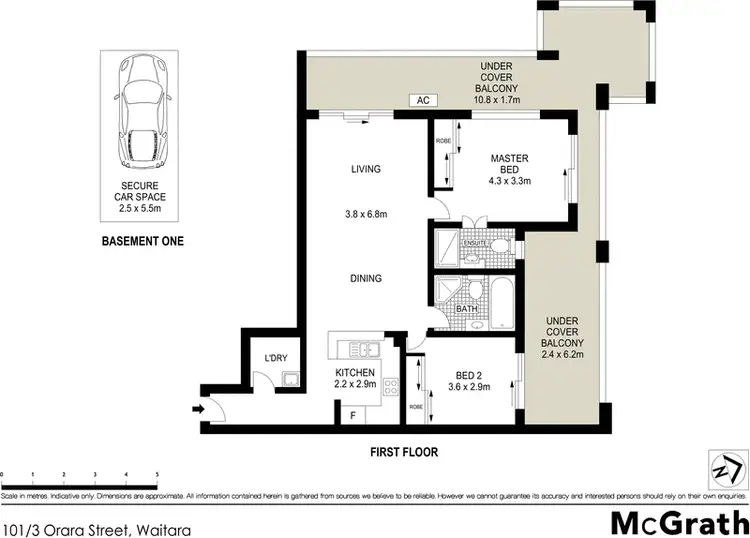 Floorplan of Homely apartment listing, 101/3 Orara Street, Waitara NSW 2077