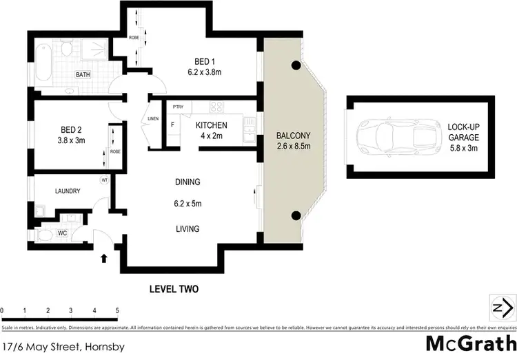 Floorplan of Homely apartment listing, 17/6 May Street, Hornsby NSW 2077
