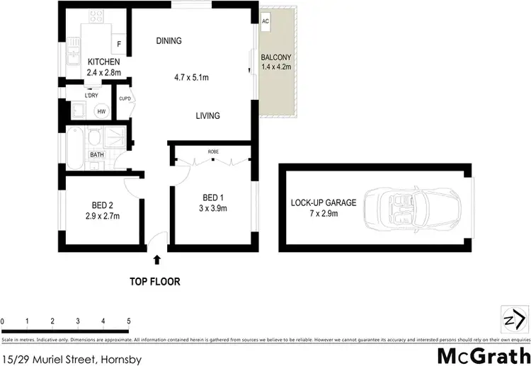 Floorplan of Homely apartment listing, 15/29 Muriel Street, Hornsby NSW 2077