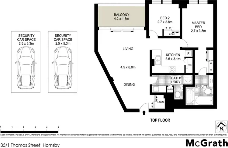 Floorplan of Homely apartment listing, 35/1 Thomas Street, Hornsby NSW 2077