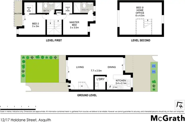 Floorplan of Homely townhouse listing, 12/17 Haldane Street, Asquith NSW 2077