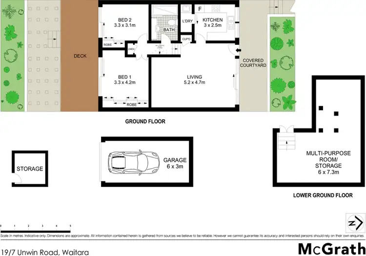Floorplan of Homely townhouse listing, 19/7 Unwin Road, Waitara NSW 2077