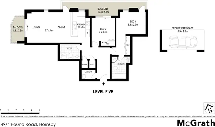 Floorplan of Homely apartment listing, 49/4 Pound Road, Hornsby NSW 2077