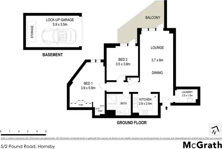 Floorplan of Homely apartment listing, 5/2 Pound Road, Hornsby NSW 2077