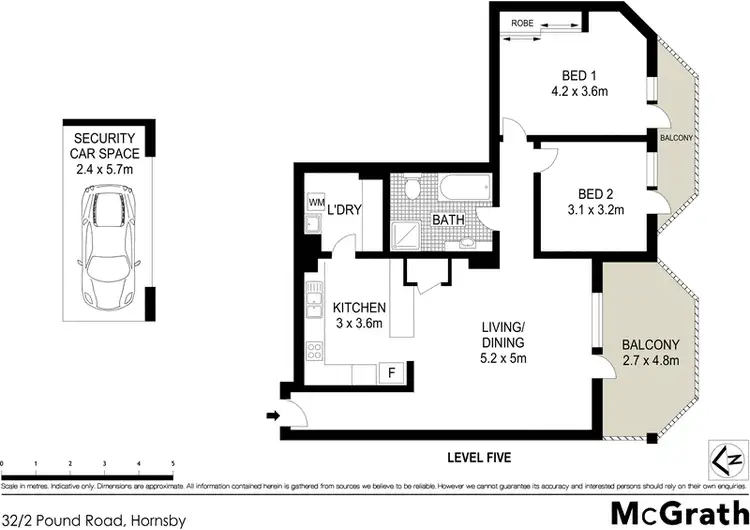 Floorplan of Homely apartment listing, 32/2 Pound Road, Hornsby NSW 2077