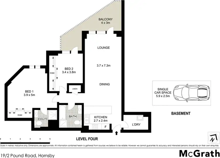 Floorplan of Homely apartment listing, 19/2 Pound Road, Hornsby NSW 2077