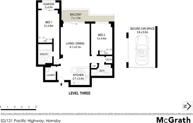 Floorplan of Homely apartment listing, 52/121 Pacific Highway, Hornsby NSW 2077