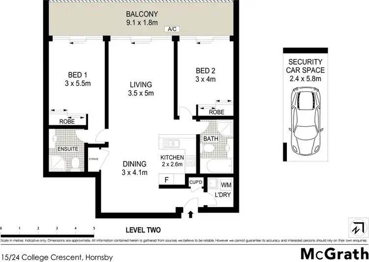 Floorplan of Homely apartment listing, 15/24 College Crescent, Hornsby NSW 2077