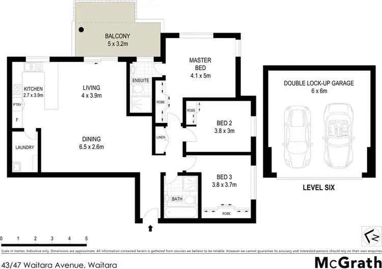 Floorplan of Homely apartment listing, 43/47 Waitara Avenue, Waitara NSW 2077