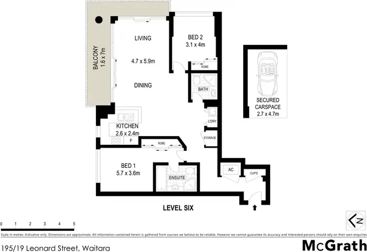 Floorplan of Homely apartment listing, 195/19 Leonard Street, Waitara NSW 2077