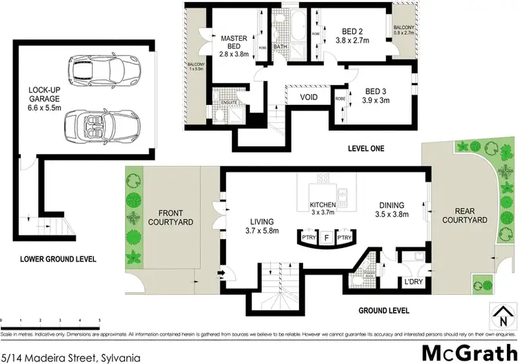 Floorplan of Homely townhouse listing, 5/14 Madeira Street, Sylvania NSW 2224