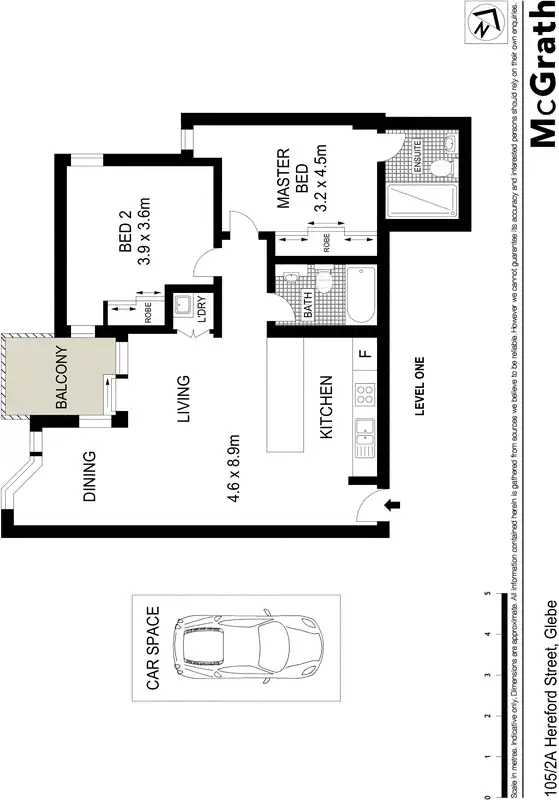 Floorplan of Homely apartment listing, 105/2A Hereford Street, Glebe NSW 2037