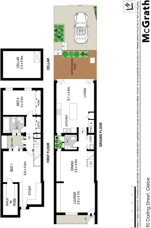 Floorplan of Homely townhouse listing, 90 Darling Street, Glebe NSW 2037