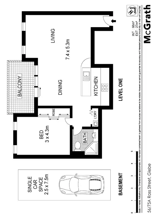 Floorplan of Homely apartment listing, 56/75A Ross Street, Glebe NSW 2037