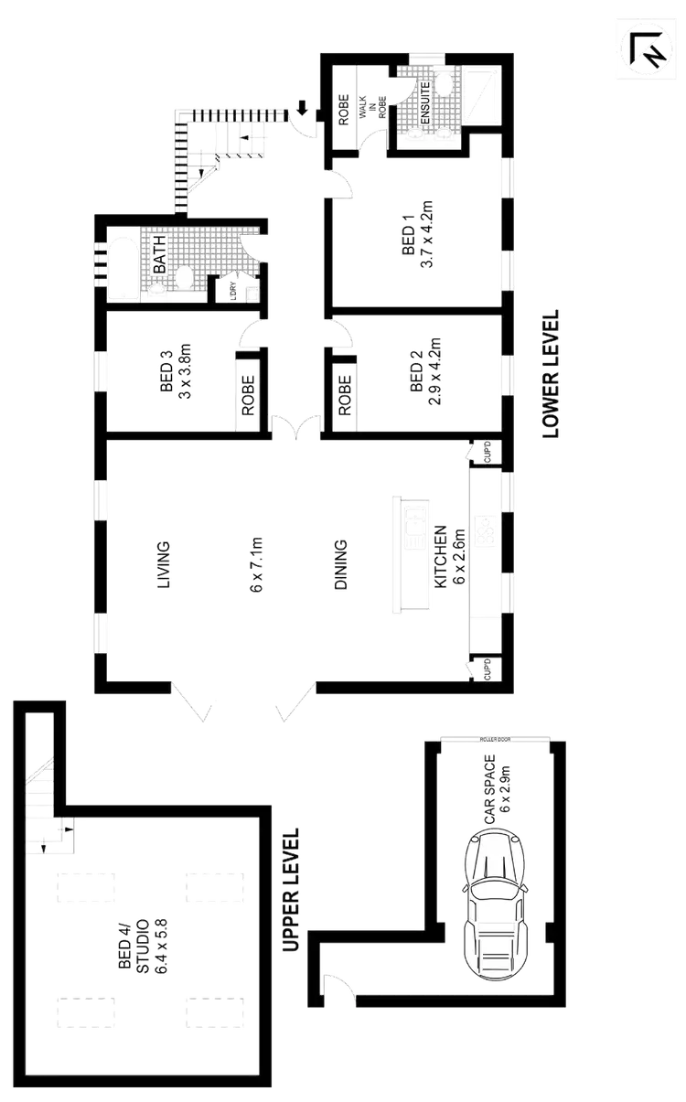 Floorplan of Homely apartment listing, 3/1 Bell Street, Glebe NSW 2037