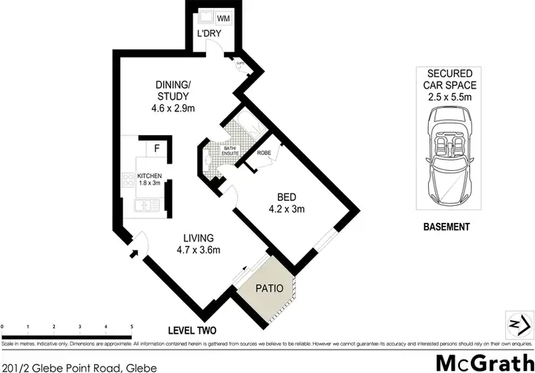 Floorplan of Homely apartment listing, 201/2 Glebe Point Road, Glebe NSW 2037