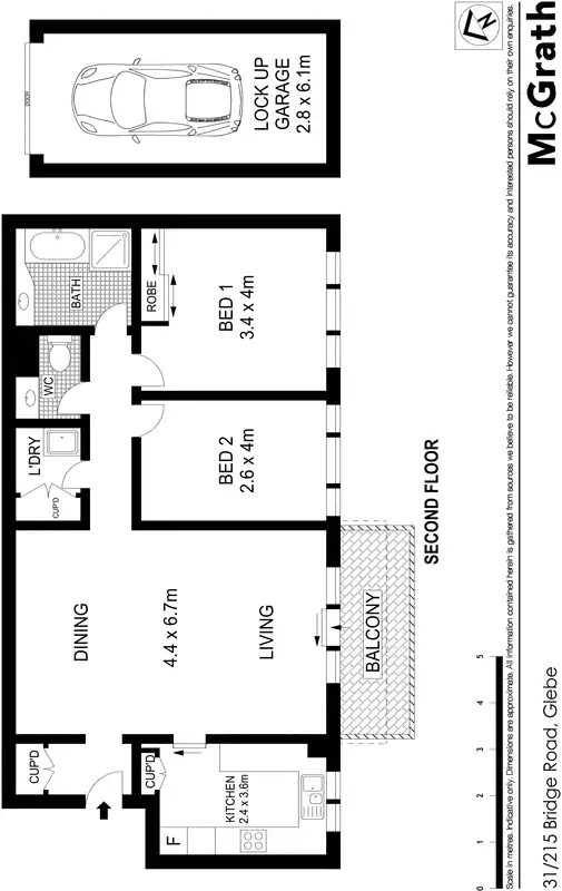 Floorplan of Homely apartment listing, 31/215 Bridge Road, Glebe NSW 2037