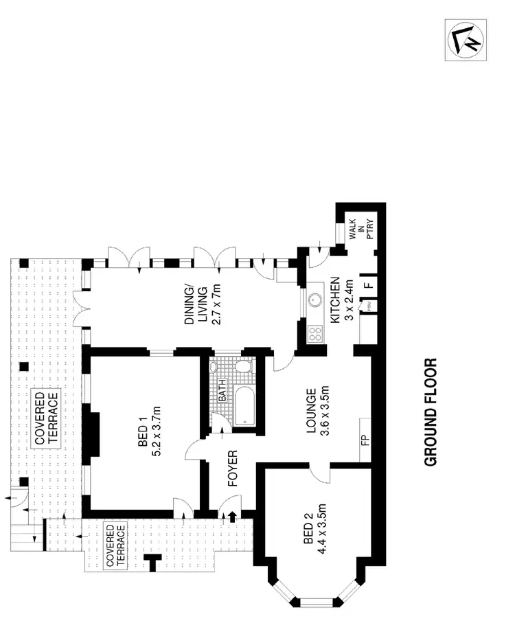 Floorplan of Homely apartment listing, 1/447 Glebe Point Road, Glebe NSW 2037