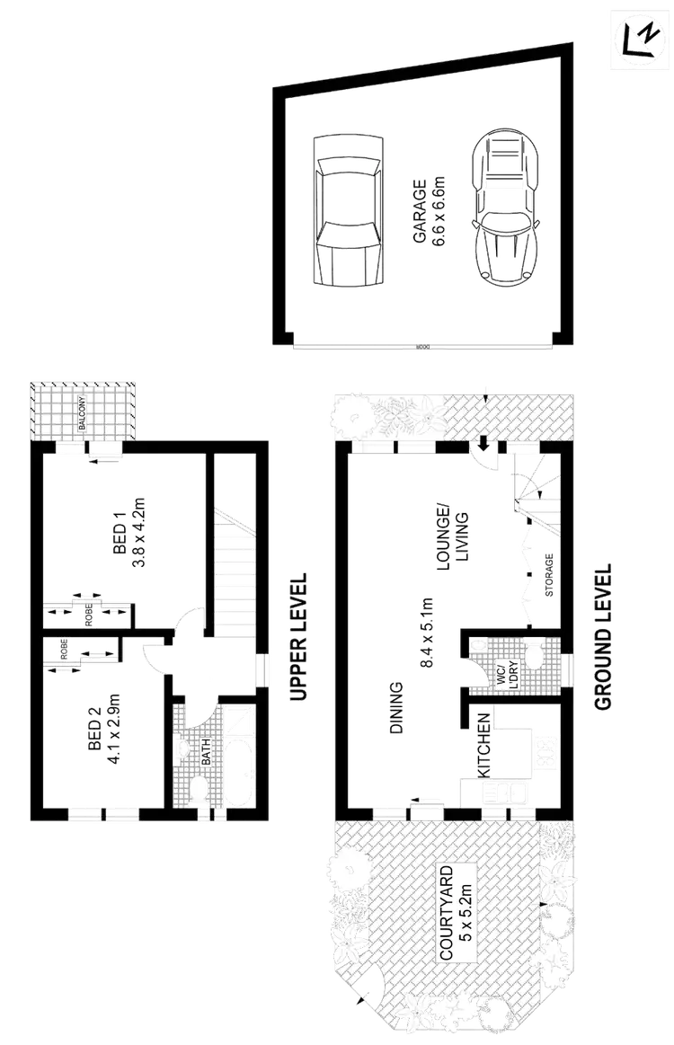 Floorplan of Homely townhouse listing, 3/213 Wigram Road, Glebe NSW 2037