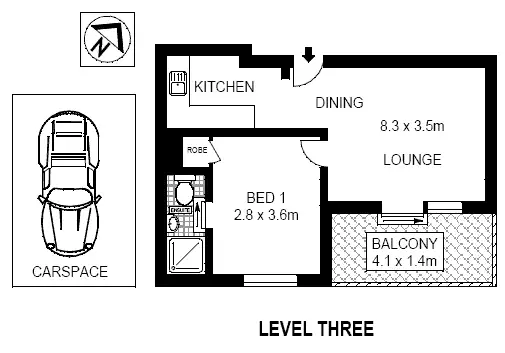 Floorplan of Homely apartment listing, 9/183 Bridge Road, Glebe NSW 2037