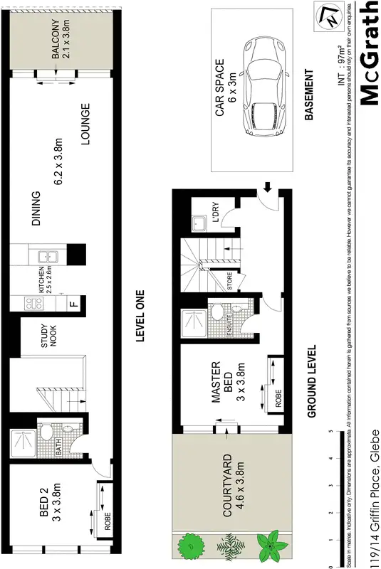 Floorplan of Homely apartment listing, 119/14 Griffin Place, Glebe NSW 2037
