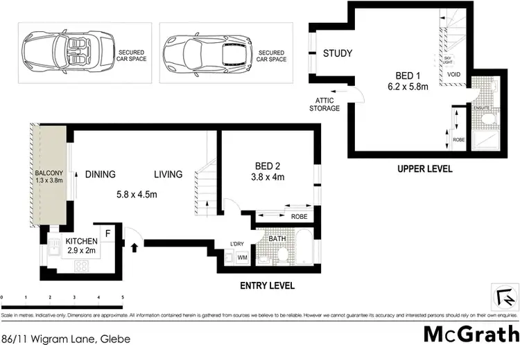 Floorplan of Homely apartment listing, 86/11 Wigram Lane, Glebe NSW 2037