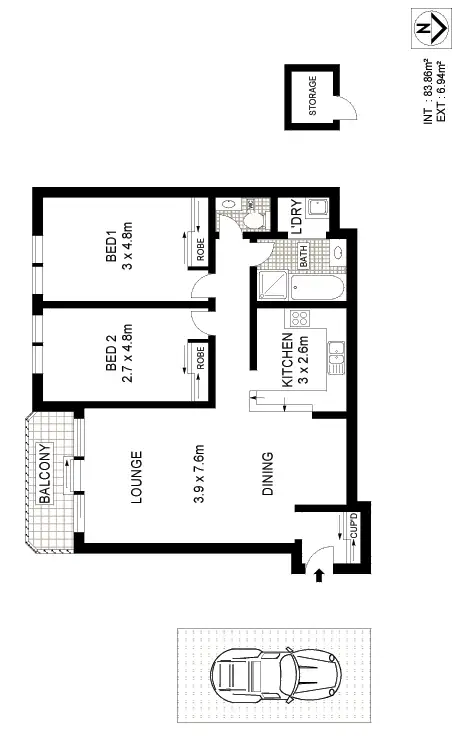 Floorplan of Homely apartment listing, 12/14 Frank Oliveri Drive, Chipping Norton NSW 2170