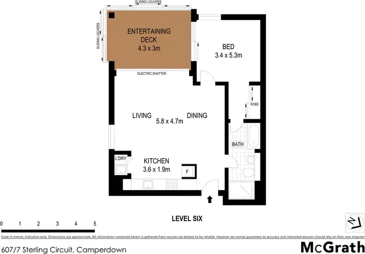 Floorplan of Homely apartment listing, 607/7 Sterling Circuit, Camperdown NSW 2050