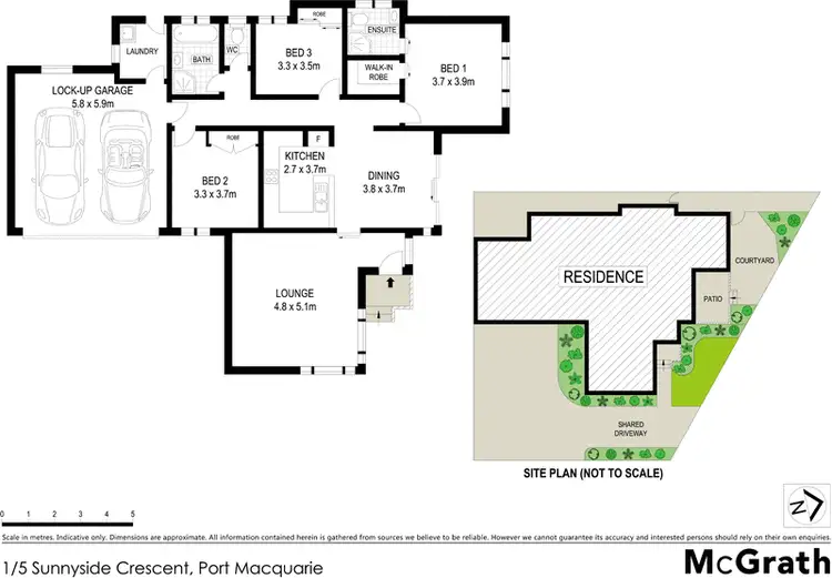 Floorplan of Homely villa listing, 1/5 Sunnyside Crescent, Port Macquarie NSW 2444
