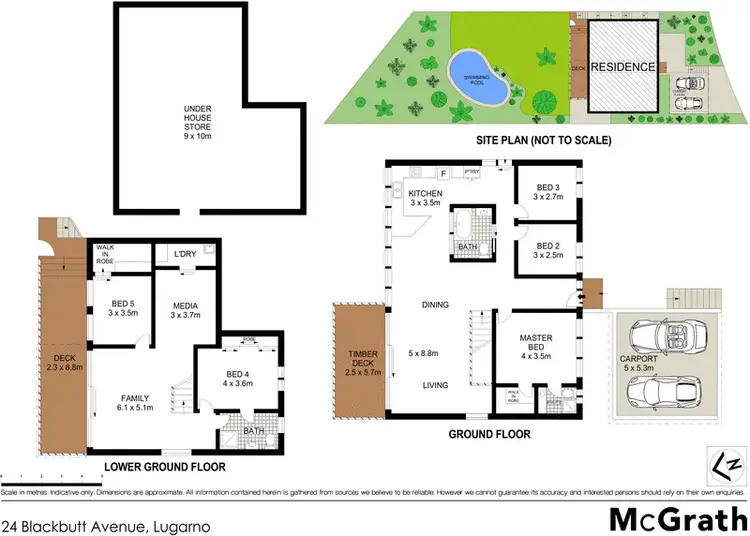 Floorplan of Homely house listing, 24 Blackbutt Avenue, Lugarno NSW 2210