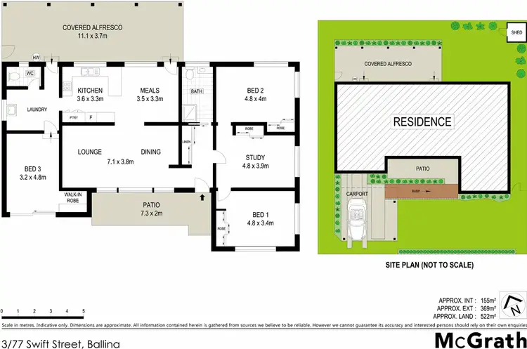 Floorplan of Homely villa listing, 3/77 Swift Street, Ballina NSW 2478