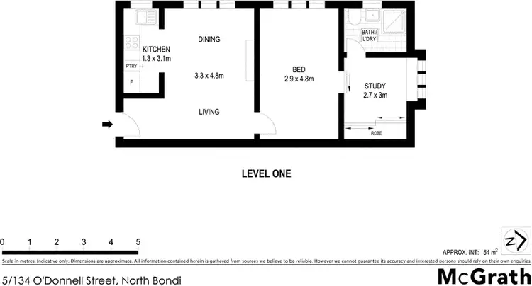 Floorplan of Homely apartment listing, 5/134 O'Donnell Street, North Bondi NSW 2026