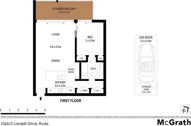 Floorplan of Homely apartment listing, 106S/2 Lardelli Drive, Ryde NSW 2112
