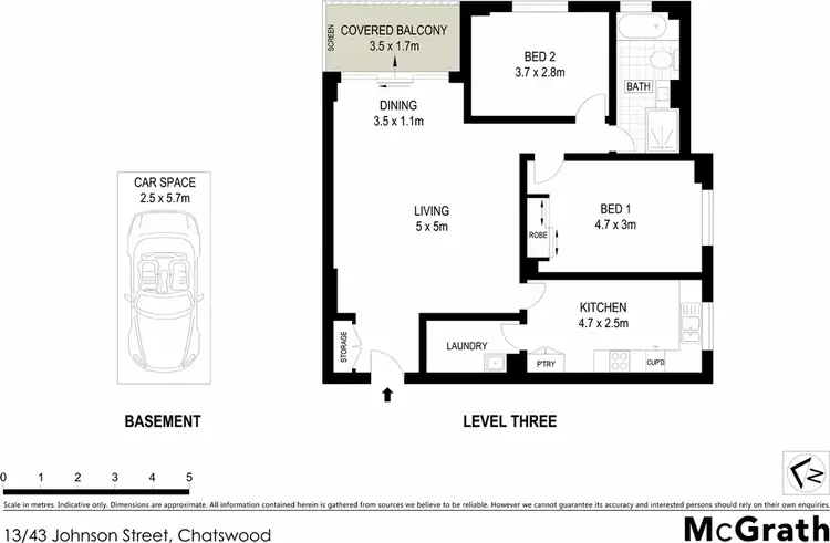Floorplan of Homely apartment listing, 13/43 Johnson Street, Chatswood NSW 2067