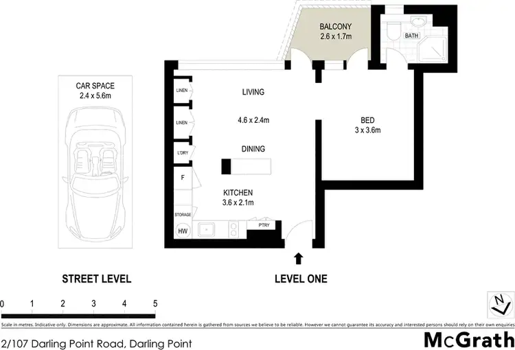 Floorplan of Homely apartment listing, 2/107 Darling Point Road, Darling Point NSW 2027