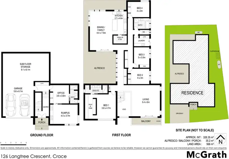 Floorplan of Homely house listing, 126 Langtree Crescent, Crace ACT 2911