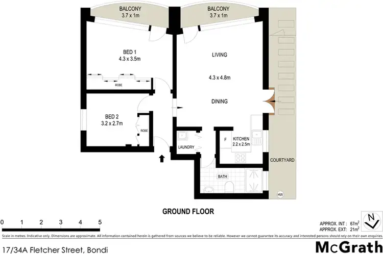 Floorplan of Homely apartment listing, 17/34a Fletcher Street, Bondi NSW 2026