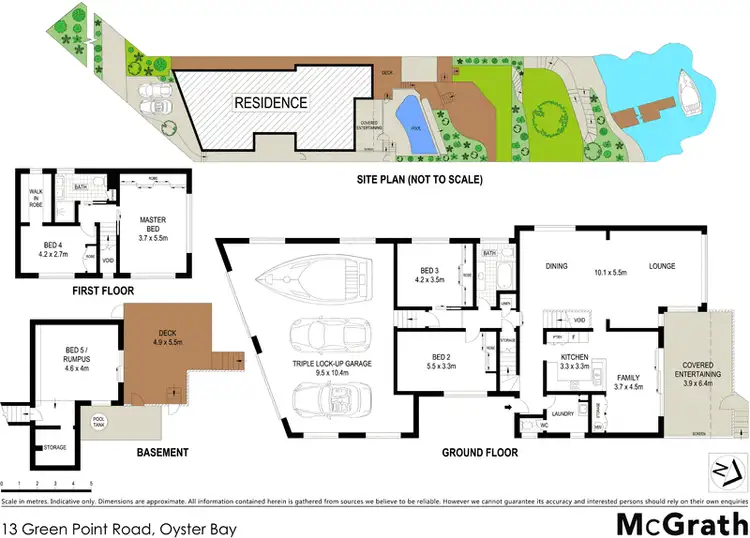 Floorplan of Homely house listing, 13 Green Point Road, Oyster Bay NSW 2225