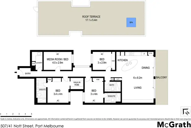 Floorplan of Homely apartment listing, 507/41 Nott Street, Port Melbourne VIC 3207