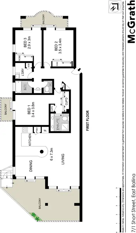 Floorplan of Homely apartment listing, 7/1 Short Street, East Ballina NSW 2478