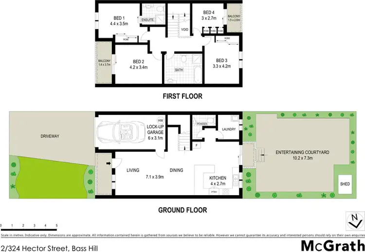 Floorplan of Homely townhouse listing, 2/324 Hector Street, Bass Hill NSW 2197