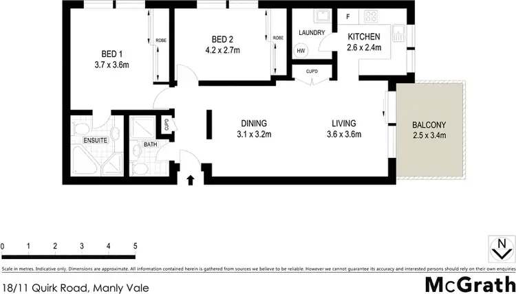 Floorplan of Homely apartment listing, 18/11 Quirk Road, Manly Vale NSW 2093